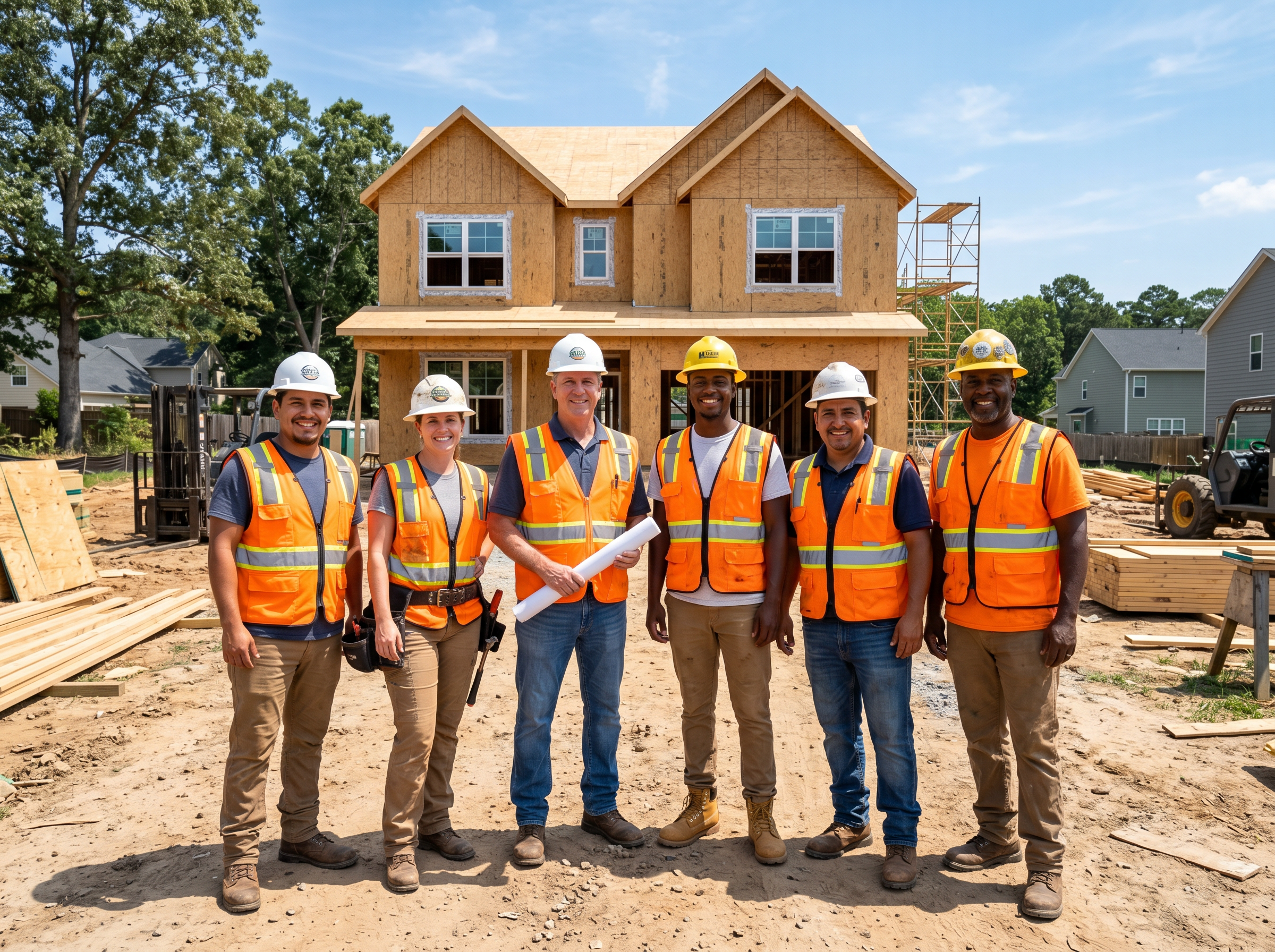 V&A Workforce skilled construction crew on a North Carolina jobsite